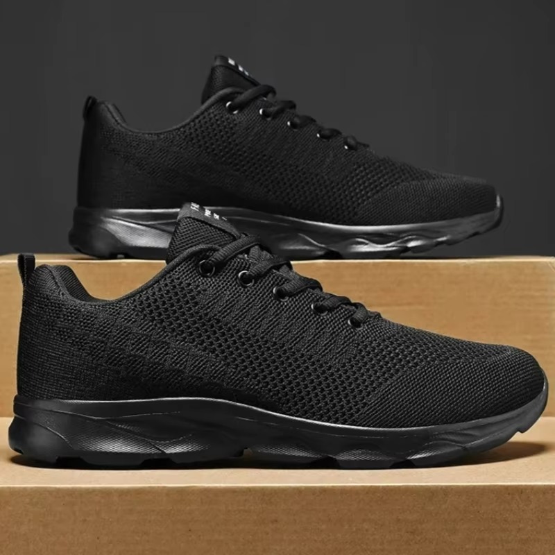 Men'S Shoes Black And White - أحذية رجالية رياضية خفيفة الوزن قابلة