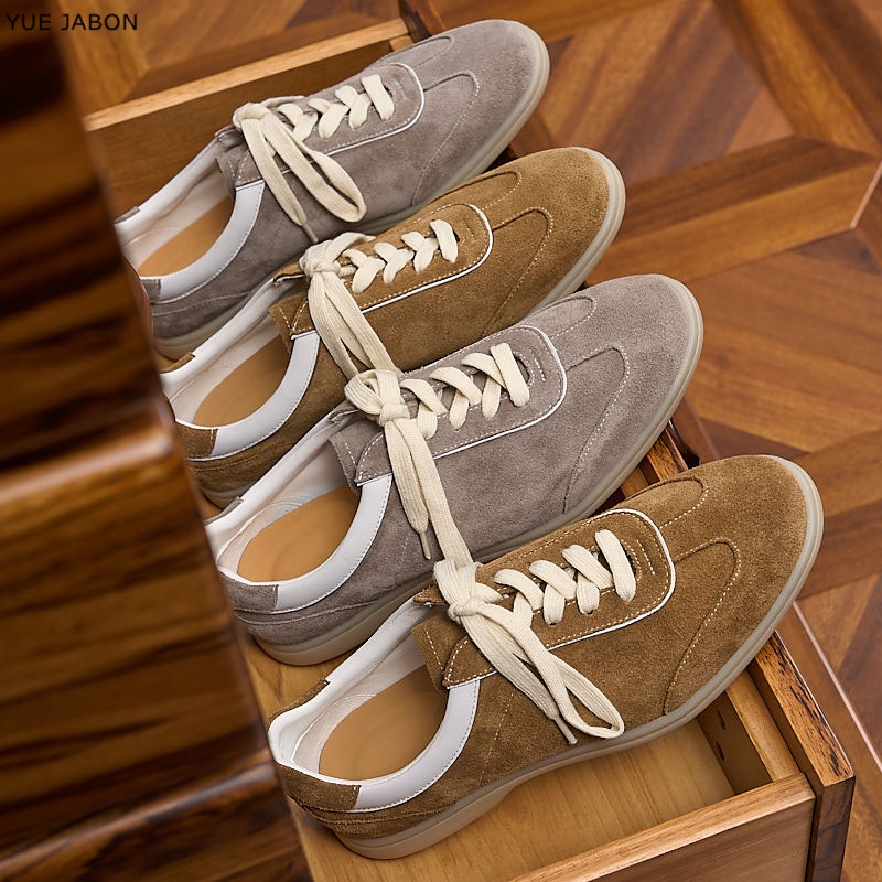 Men Shoes Trainers - أحذية رجالية جلدية أصلية بنية اللون