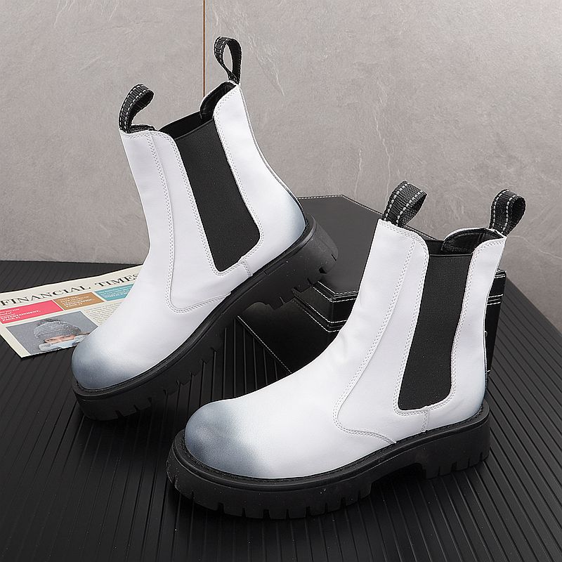 Men'S Shoes Black And White - أحذية رجالية فاخرة من الجلد الطبيعي