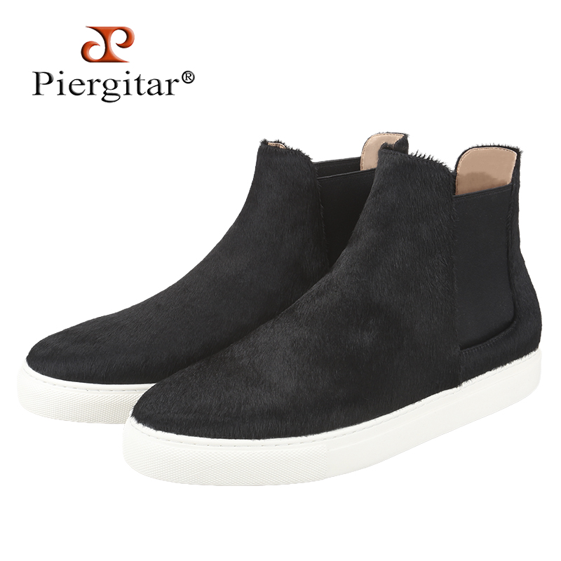 Men'S Shoes Black And White - أحذية بيرجتار الشتوية المصنوعة يدويًا من