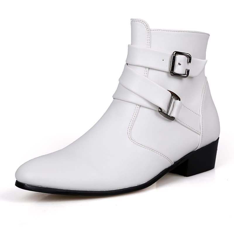 Men'S Shoes Black And White - الفاخرة الرجال الأحذية الجلدية تشيلسي الأحذية