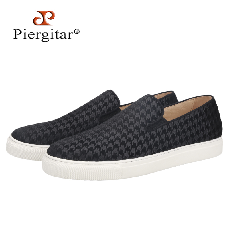 Men'S Shoes Black And White - حذاء بيرجيتار الفاخر بتصميم مربعات الهوندستوث