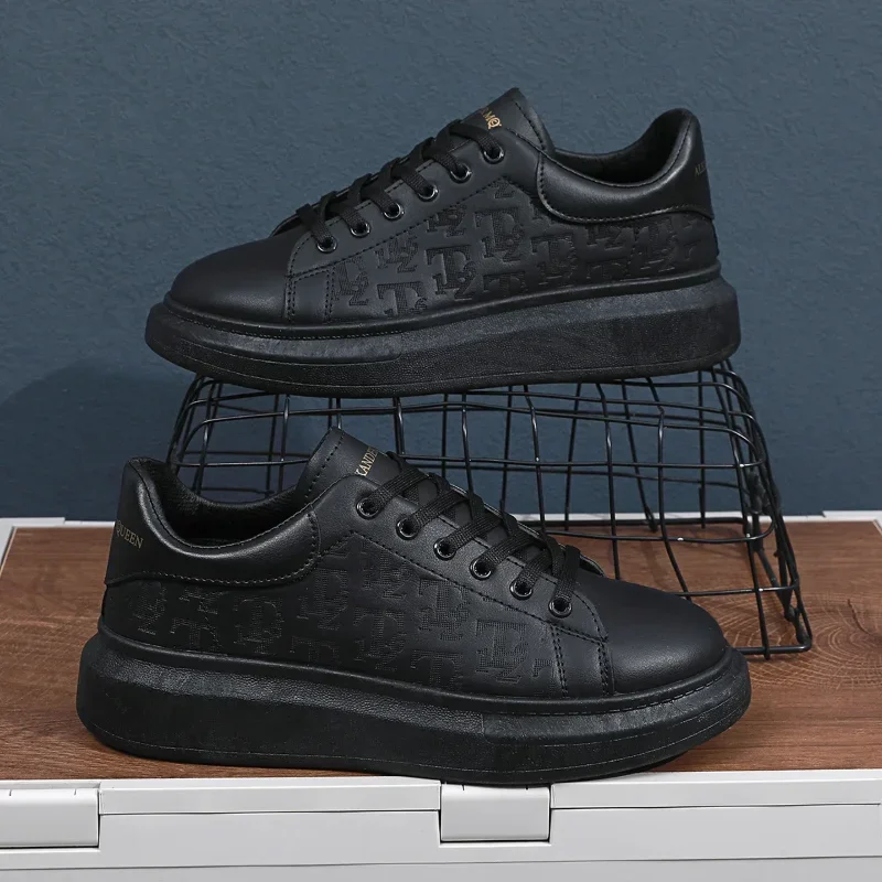 Men'S Shoes Black And White - أحذية رجالية كاجوال 2026 للربيع والخريف،
