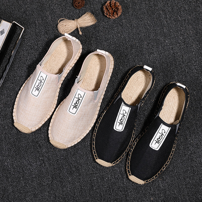 Loafer Slip On Men - أحذية رجالية كاجوال من الكتان، أحذية