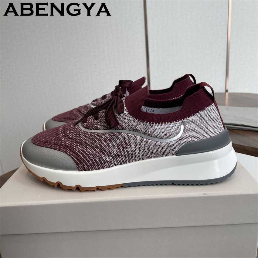 Men Shoes Trainers - أحذية رجالية جديدة متعددة الألوان محبوكة،