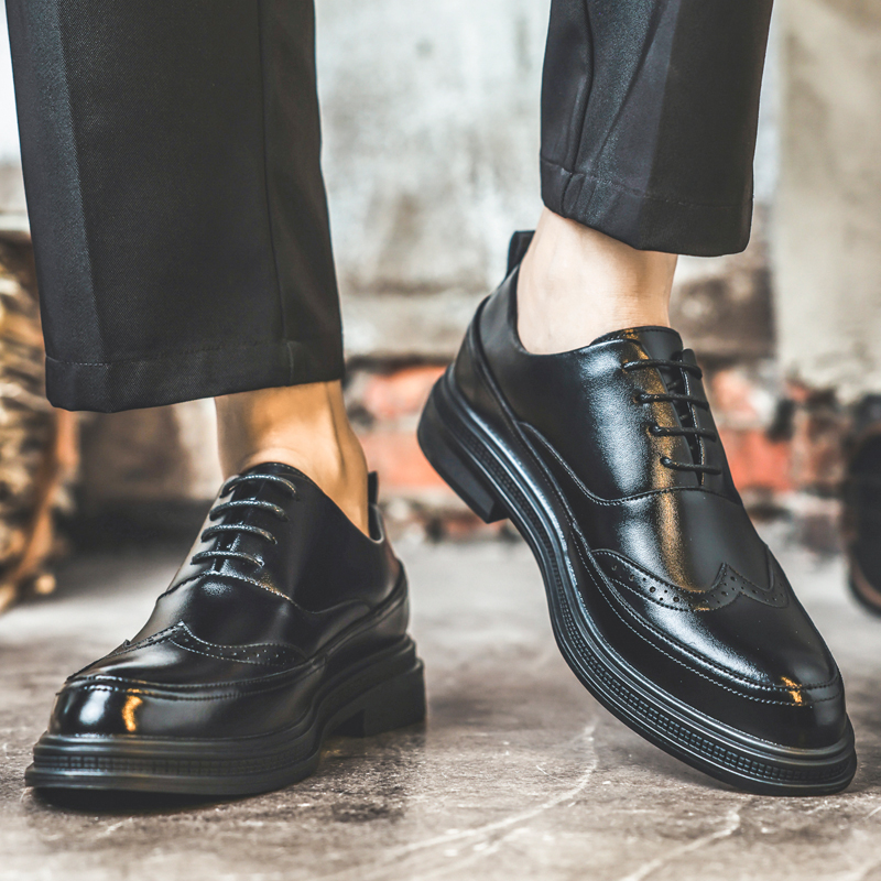 أحذية رجالية جلدية لزيادة الطو - مراجعة Men Shoes Oxford وسعره