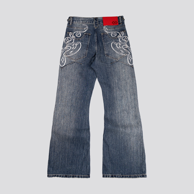 جينز بوت كات أزرق بتصميم Y2K،  - مراجعة Men Shoes Jeans وسعره
