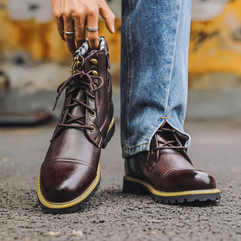 أحذية رجالية جلدية عصرية بسحاب - مراجعة Men Shoes Oxford وسعره