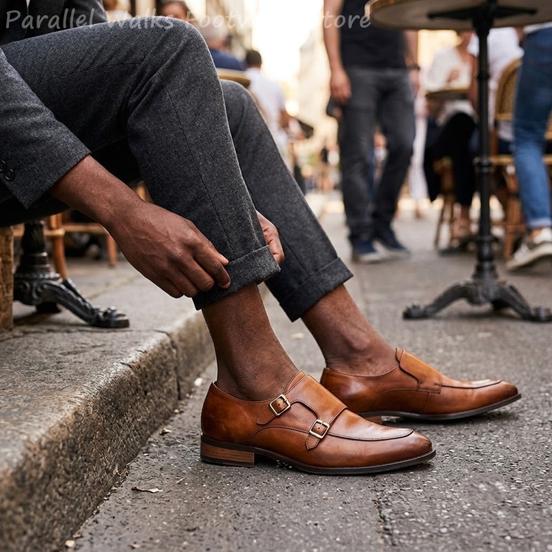 أحذية رجالية كلاسيكية بحزامين، - مراجعة Men Shoes Oxford وسعره