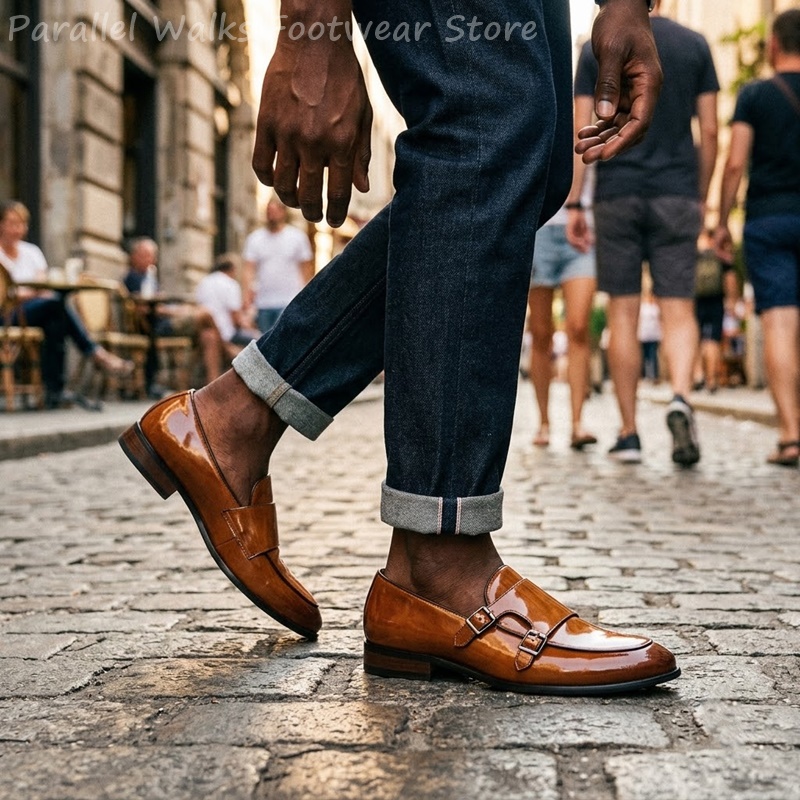 أحذية رجالية كلاسيكية بحزامين، - مراجعة Men Shoes Oxford وسعره