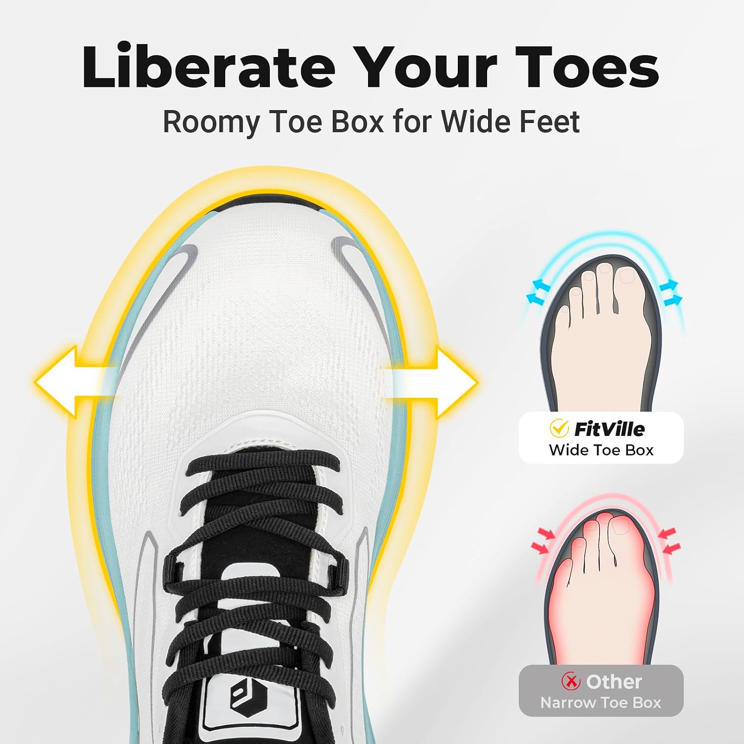 أحذية FitVille الرياضية للرجال - مراجعة Men'S Shoes For Wide Feet وسعره