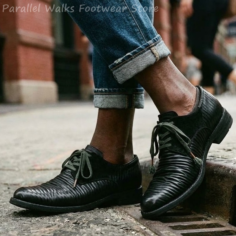 أحذية ديربي رجالية من الجلد ال - مراجعة Men Shoes Oxford وسعره