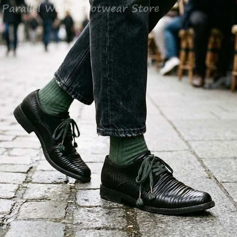 أحذية ديربي رجالية من الجلد ال - مراجعة Men Shoes Oxford وسعره
