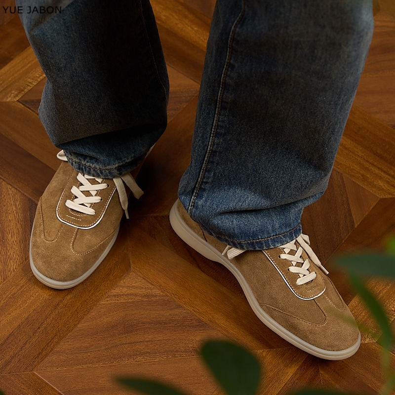 أحذية رجالية جلدية أصلية بنية  - مراجعة Men Shoes Trainers وسعره