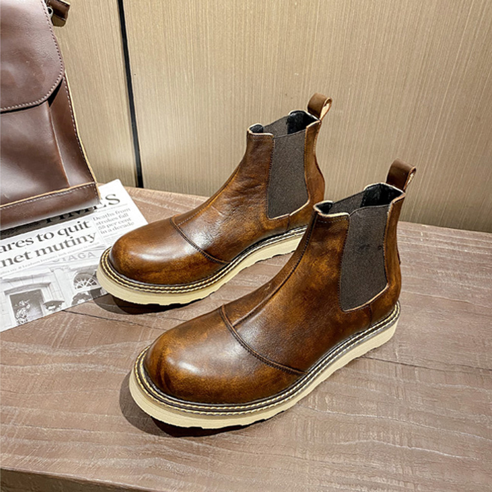الرجعية الرجال جلد طبيعي تشيلس - مراجعة Men Shoes Oxford وسعره