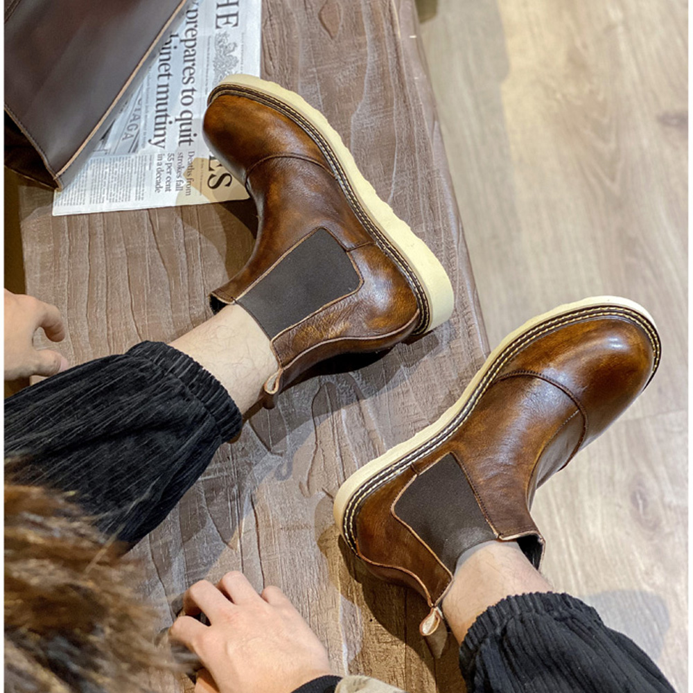 الرجعية الرجال جلد طبيعي تشيلس - مراجعة Men Shoes Oxford وسعره