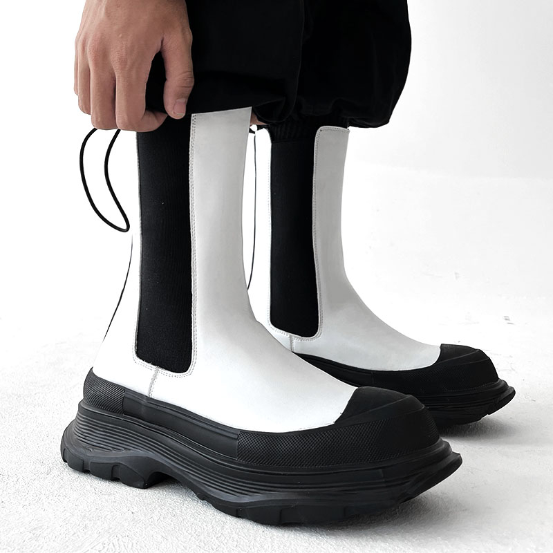 أحذية تشيلسي العالية للرجال بأ - مراجعة Men'S Shoes Black And White وسعره