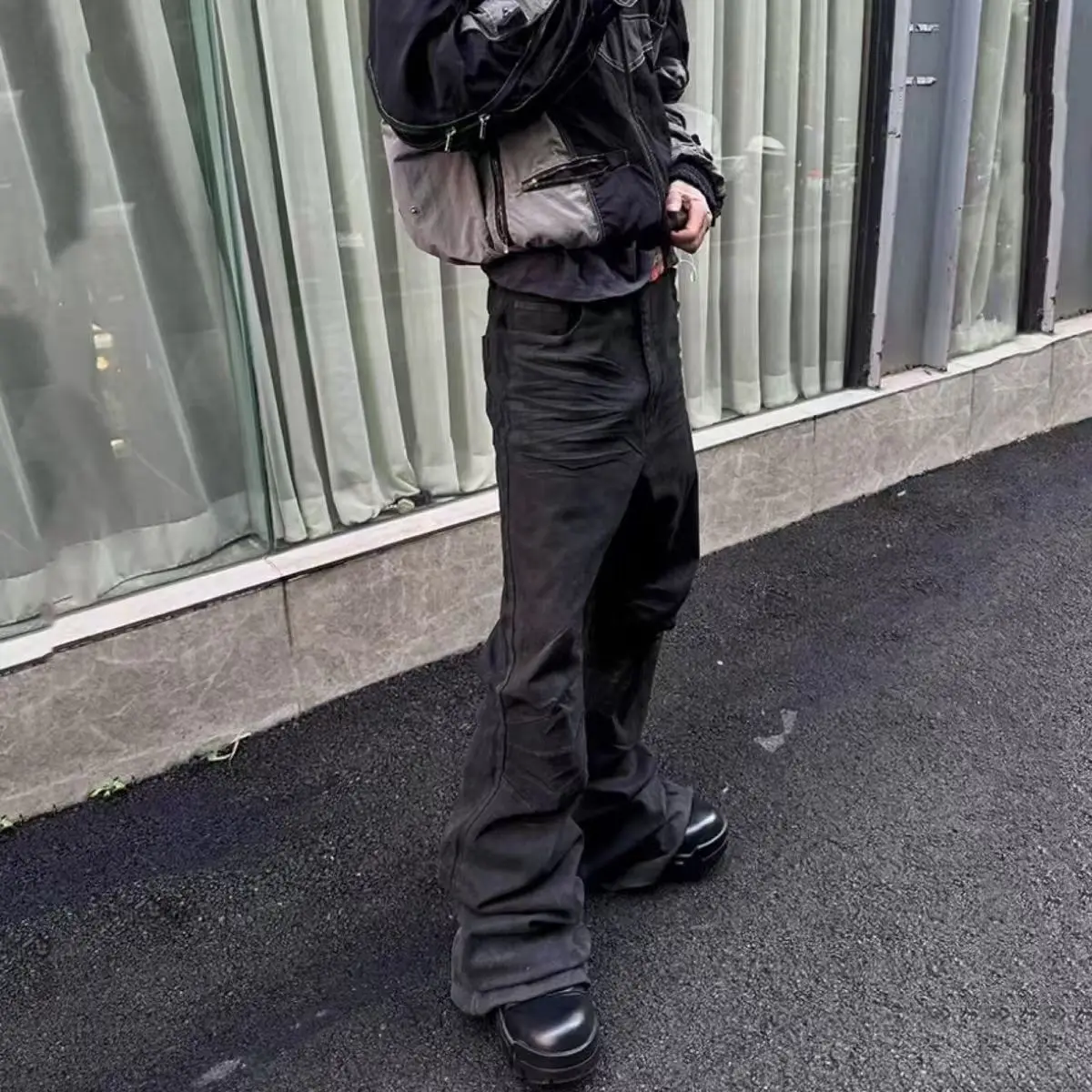 جينز هاي ستريت مطلي بمتوهج صغي - مراجعة Men Shoes Jeans وسعره